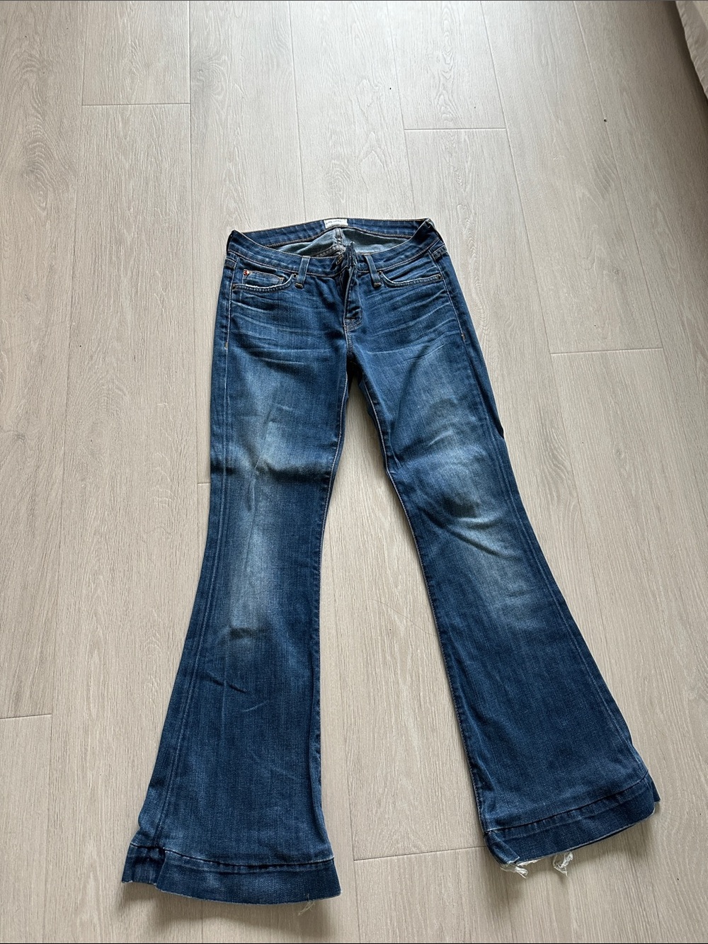 Hudson Jeans Dark Blue Flare Wide-Leg Jeans